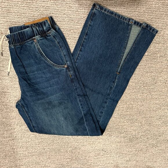 NWT One Teaspoon Roadhouse Wide Leg Drawstring Denim Jeans Royal Blue Size 4 - Picture 4 of 8